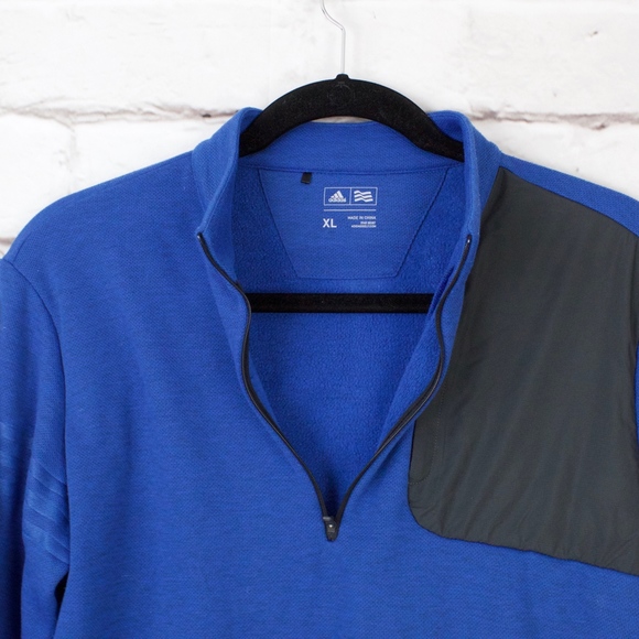 ADIDAS Half Zip Pull Over Fleece Sweatshirt XL - Picture 4 of 8